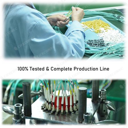 fiber patch kablosu üretim hattı test edildi